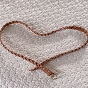 Braided Tan Faux Leather Women’s 41” Belt